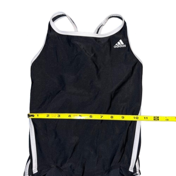 ADIDAS one piece swim suit kids black and white Infinitex - Picture 13 of 14